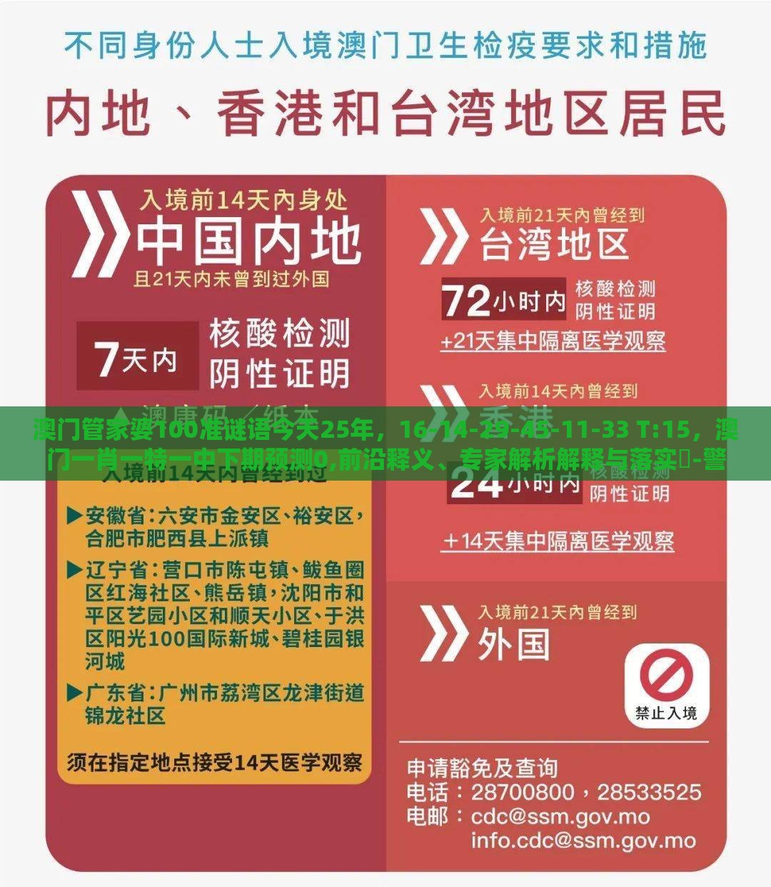 澳门管家婆100准谜语今天25年，16-14-29-45-11-33 T:15，澳门一肖一特一中下期预测0,前沿释义、专家解析解释与落实​-警惕虚假信息迷雾